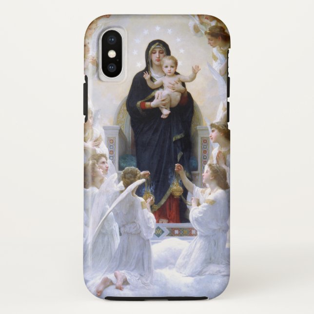 Die Jungfrau mit Engeln von William Adolphe Bougue Case-Mate iPhone Hülle (Rückseite)
