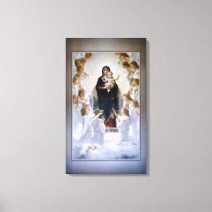 Die Jungfrau mit Engeln von William Adolphe Bougue Leinwanddruck