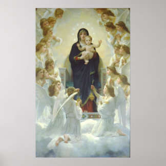 Die Jungfrau mit Engeln William Adolphe Bouguereau Poster
