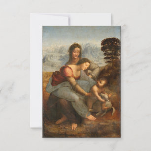 Die Jungfrau und das Kind Heilige Anna Leonardo da Dankeskarte