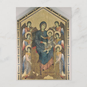 Die Jungfrau und das Kind in der Majestät Postkarte