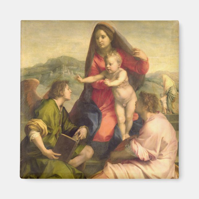 Die Jungfrau und das Kind mit einem Heiligen und e Magnet (Vorne)