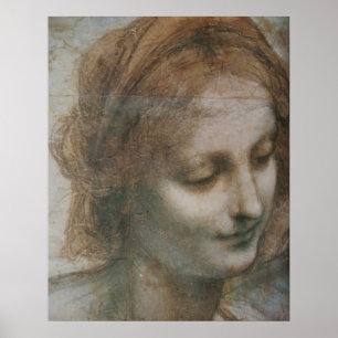 Die Jungfrau und das Kind mit St Anne und der Poster