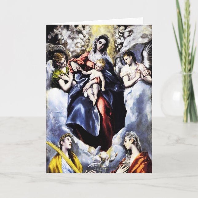 Die Jungfrau-und Kindergruß-Karte Karte (Vorderseite)