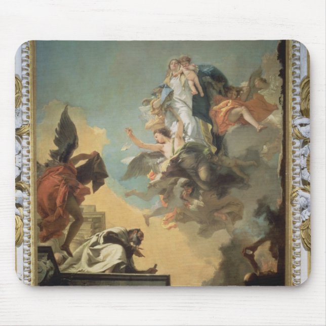 Die Jungfrau von Carmel das Schulterblatt gebend Mousepad (Vorne)