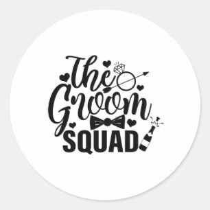 Die Junggesellen-Squad Runder Aufkleber