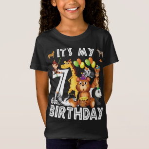 Die Jungle Animals Lover zum 7. Geburtstag T-Shirt