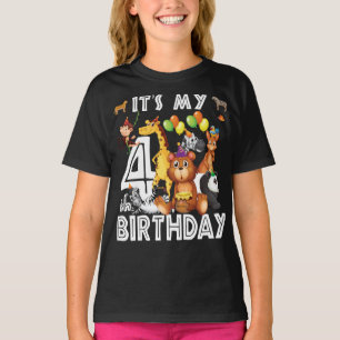 Die Jungle Animateure Lover zum 4. Geburtstag T-Shirt