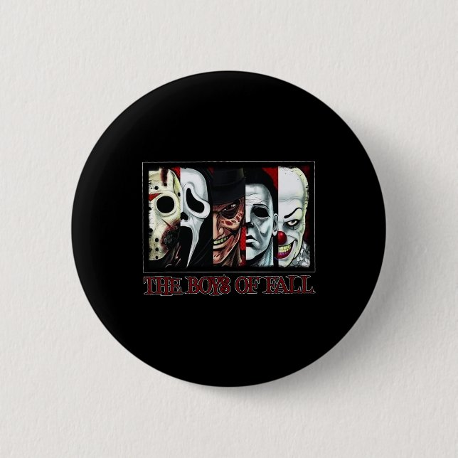 Die Jungs des Fall Horrors Halloween Button (Vorderseite)