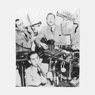 Die Jungs in Bandvintage, Musik, Band, Retro, s Fleecedecke