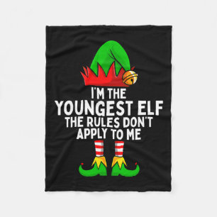 Die jüngste Elf, die Familie zu Weihnachten passt Fleecedecke