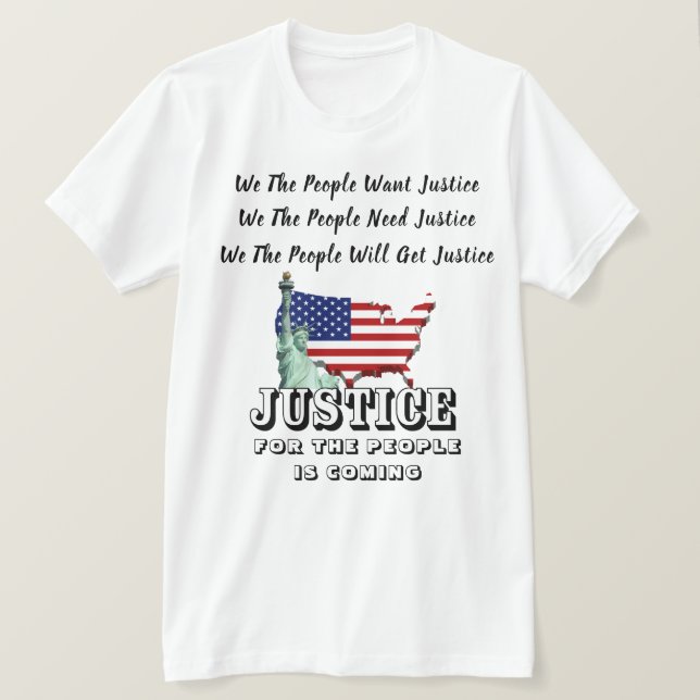 DIE JUSTIZ FÜR DIE MENSCHEN KOMMT................. T-Shirt (Design vorne)