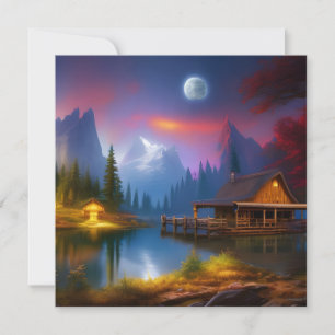 Die Kabine in der Bucht unter dem Mond