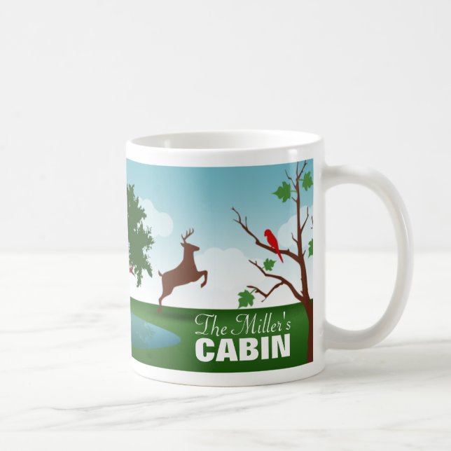 Die Kabine - Landleben-personalisierte Tasse (Rechts)