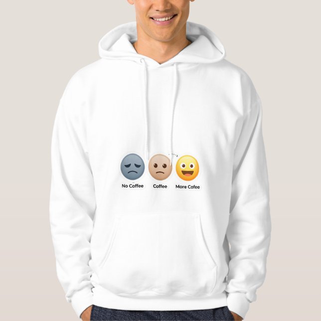 Die Kaffee-Reise-Stimmungen Hoodie (Vorderseite)
