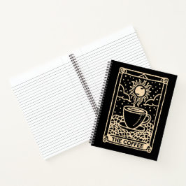 Die Kaffee-Tarot-Karte dunkle Akademie Notizbuch
