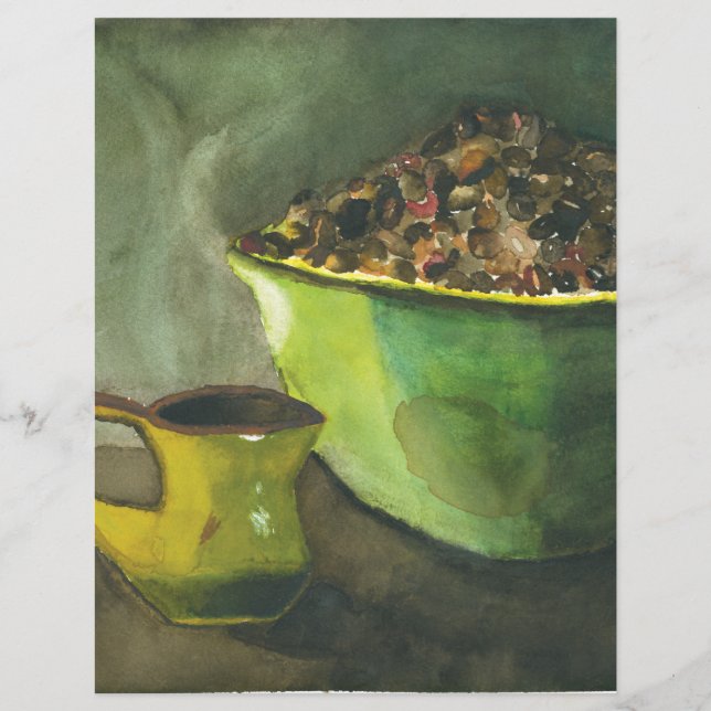 Die Kaffeebowl Kaffeebohnen aus dem Dampfbad (Vorderseite)