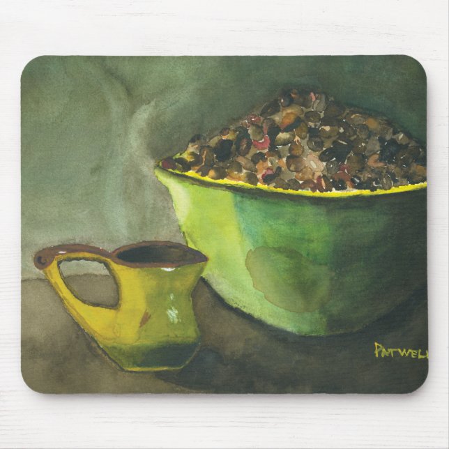 Die Kaffeebowl Kaffeebohnen aus dem Dampfbad Mousepad (Vorne)