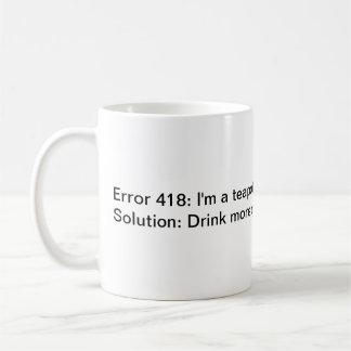 Die Kaffeefehlermeldung Kaffeetasse