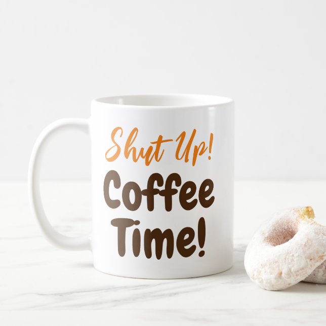 Die Kaffeezeit beenden Kaffeetasse (Mit Donut)