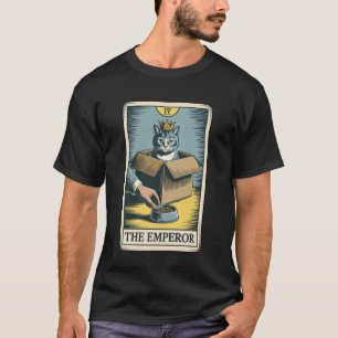 Die Kaiser-Tarotkarte Katze in Box Futterschüssel  T-Shirt