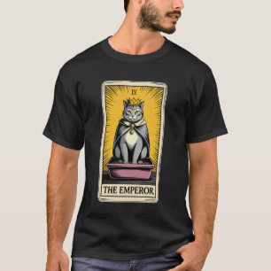 Die Kaiserkatze Tarotkarte Katzenklo Lustige Katze T-Shirt