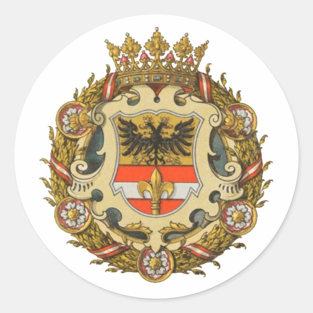Die Kaiserliche Freistadt Triest Runder Aufkleber (Vorderseite)