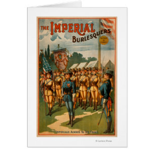 Die kaiserlichen Burlesquers spielen Soldaten