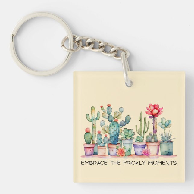 Die Kakteen und die Sukkulturen in den Kakteen Schlüsselanhänger (Vorderseite)