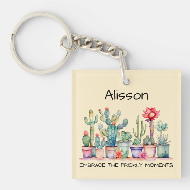 Die Kakteen und die Sukkulturen in den Kakteen Schlüsselanhänger (Vorderseite)