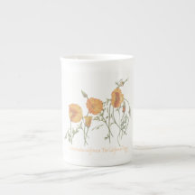 "Die Kalifornien-Mohnblumen-" China-Tasse