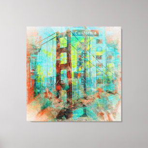 Die kalifornische Liebe-Brücke von San Francisco Leinwanddruck