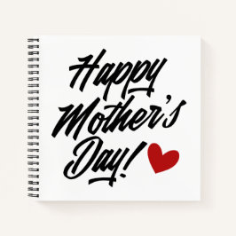 Die Kalligraphie der einfachen glücklichen Mutter  Notizbuch