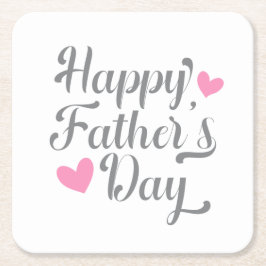 Die Kalligraphie des einfachen glücklichen Vaters  Rechteckiger Pappuntersetzer