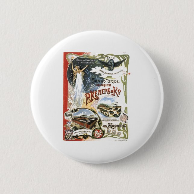 Die kalter Kriegs-Sowjetunions-Propaganda-Plakate Button (Vorderseite)