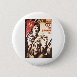 Die kalter Kriegs-Sowjetunions-Propaganda-Plakate Button
