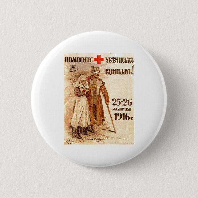 Die kalter Kriegs-Sowjetunions-Propaganda-Plakate Button (Vorderseite)
