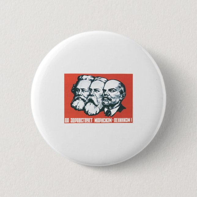Die kalter Kriegs-Sowjetunions-Propaganda-Plakate Button (Vorderseite)