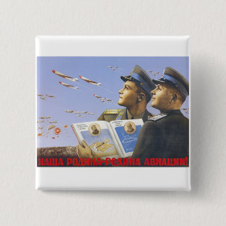 Die kalter Kriegs-Sowjetunions-Propaganda-Plakate Button