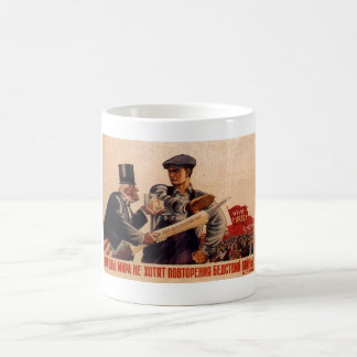 Die kalter Kriegs-Sowjetunions-Propaganda-Plakate Kaffeetasse