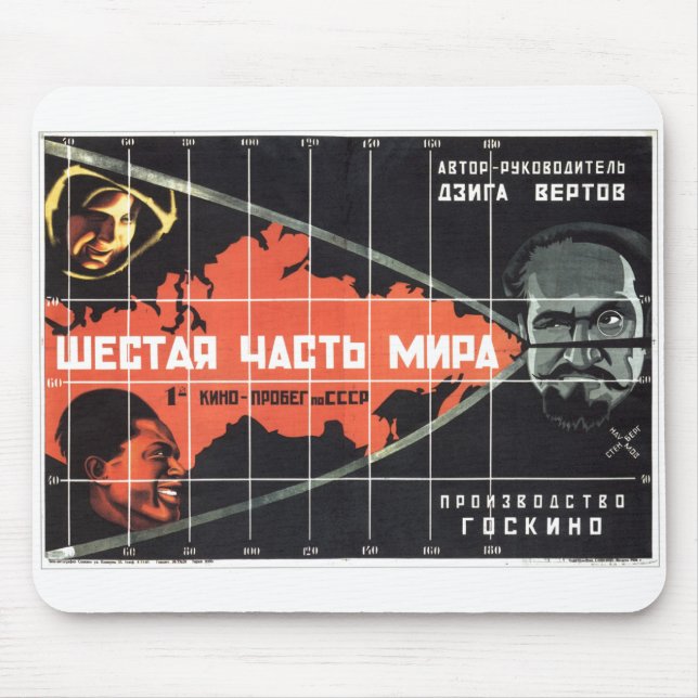 Die kalter Kriegs-Sowjetunions-Propaganda-Plakate Mousepad (Vorne)