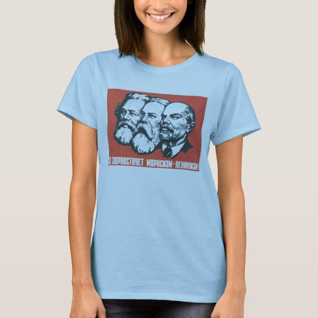 Die kalter Kriegs-Sowjetunions-Propaganda-Plakate T-Shirt (Vorderseite)