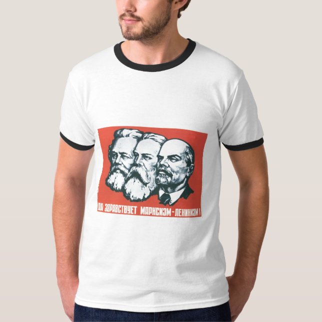 Die kalter Kriegs-Sowjetunions-Propaganda-Plakate T-Shirt (Vorderseite)