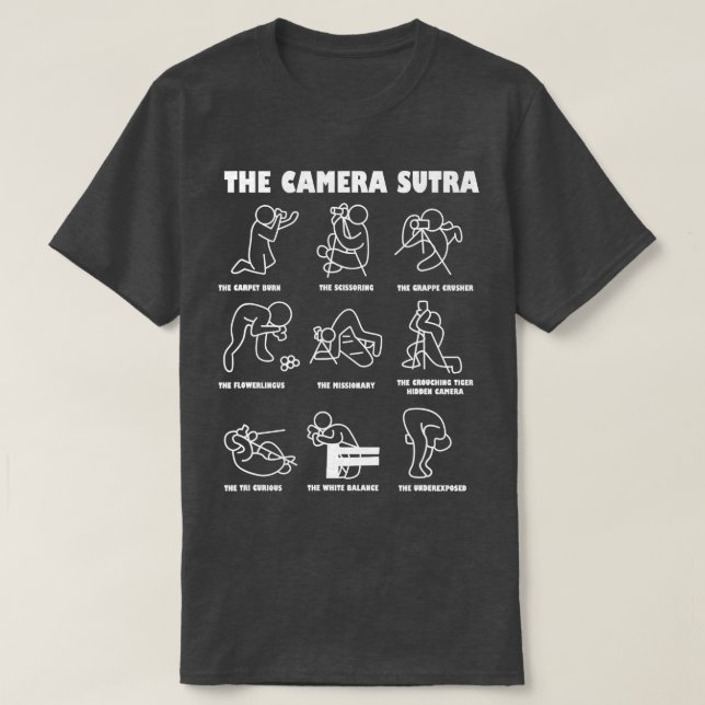 Die Kamera Sutra Kamasutra Fotograf Cameraman T-Shirt (Design vorne)