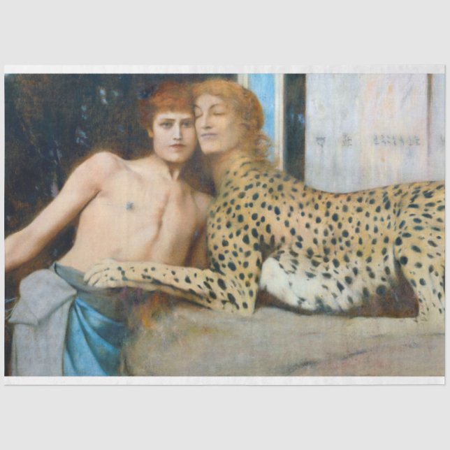 Die Kammern, Fernand Khnopff Seidenpapier (Vorderseite)