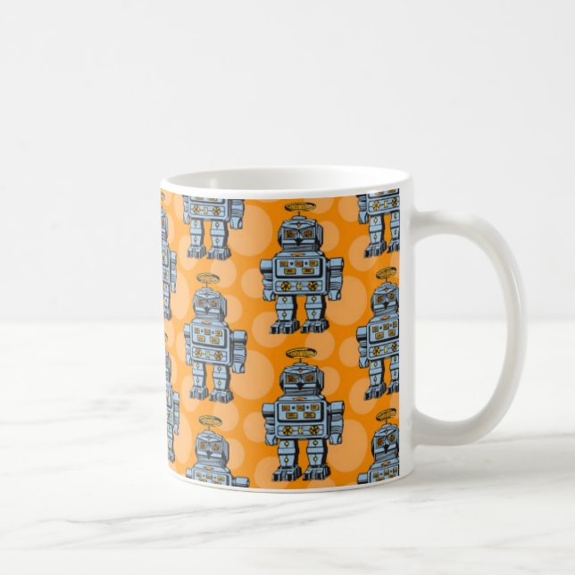 "Die Kämpfer-" Roboter-Tasse Kaffeetasse (Rechts)