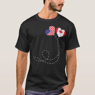 Die kanadische amerikanische Flagge hört die US-Fl T-Shirt