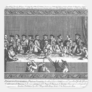 Die Kandle der Reformation ist erhellt' Quadratischer Aufkleber