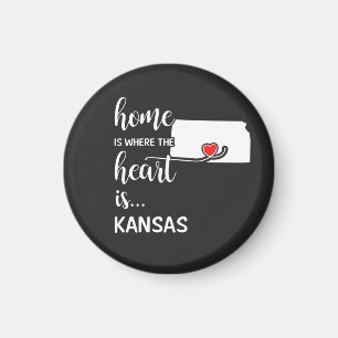 Die Kansas Zuhause ist der Ort, an dem das Herz li Magnet