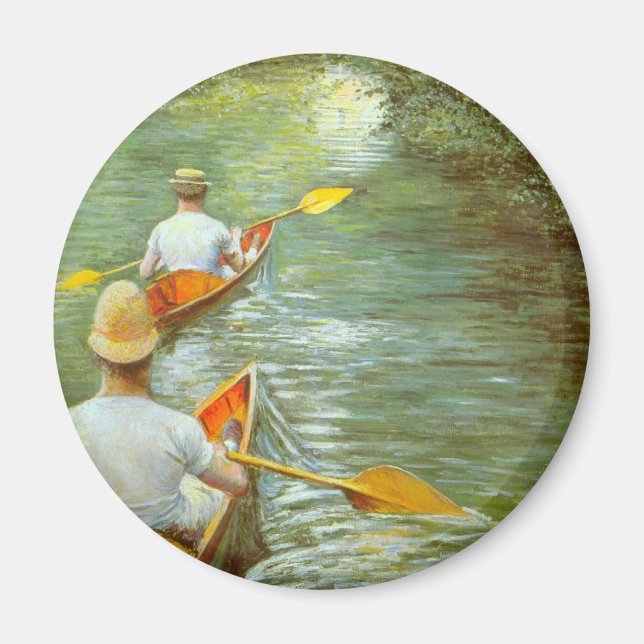 Die Kanus, Perissoires von Gustave Caillebotte Magnet (Vorne)